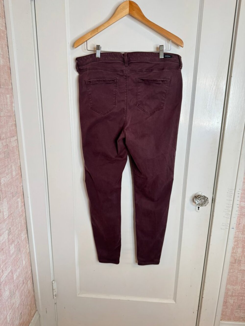 Liverpool Los Angeles Skinny Stretch Maroon Purple Jeans sz 16/33 - Picture 3 of 6